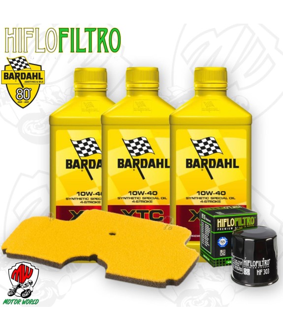 Kit tagliando Olio BARDAHL XTC 10W40 + Filtri KAWASAKI ER 6F 650 2008