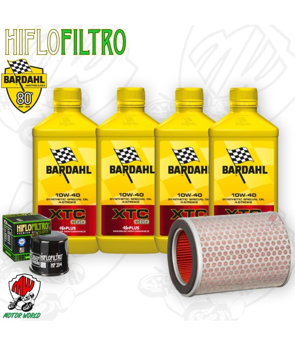 Kit tagliando Olio BARDAHL XTC 10W40 + Filtri HONDA CBF 919 Hornet 2003