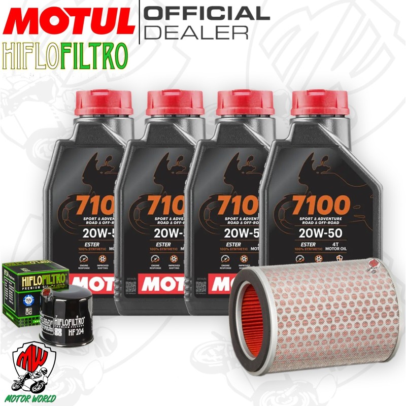 Kit tagliando Olio Motul 7100 20W50 + Filtri HONDA CBF 919 Hornet 2003
