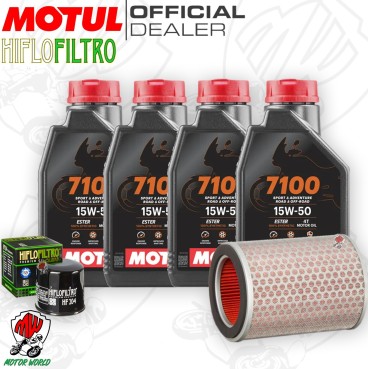 Kit tagliando Olio Motul 7100 15W50 + Filtri HONDA CBF 919 Hornet 2003