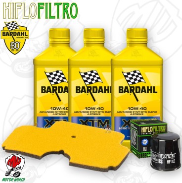 Kit tagliando Olio BARDAHL XTM 10W40 + Filtri KAWASAKI ER 6F 650 2008