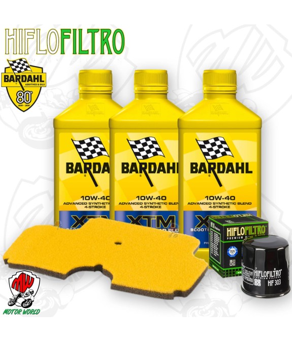Kit tagliando Olio BARDAHL XTM 10W40 + Filtri KAWASAKI ER 6F 650 2008