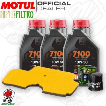 Kit tagliando Olio Motul 7100 10W50 + Filtri KAWASAKI ER 6F 650 2008