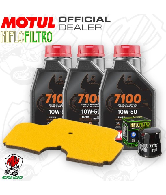 Kit tagliando Olio Motul 7100 10W50 + Filtri KAWASAKI ER 6F 650 2008