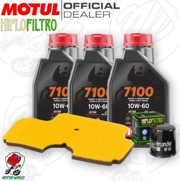 Kit tagliando Olio Motul 7100 10W60 + Filtri KAWASAKI ER 6F 650 2008