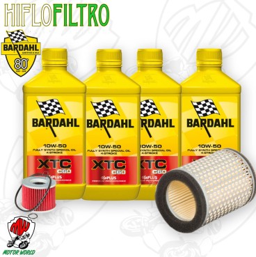 Kit tagliando Olio BARDAHL XTC 10W50 + Filtri KAWASAKI KZ 650 1978