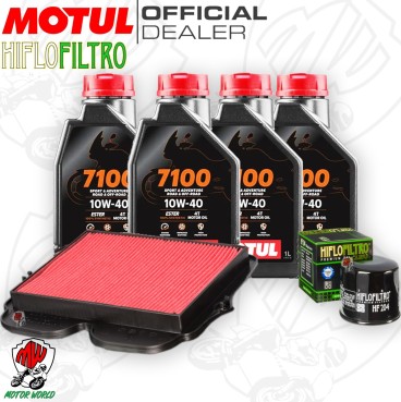 Kit tagliando Olio Motul 7100 10W40 + Filtri HONDA VFR 1200 XD 2012 Crosstourer