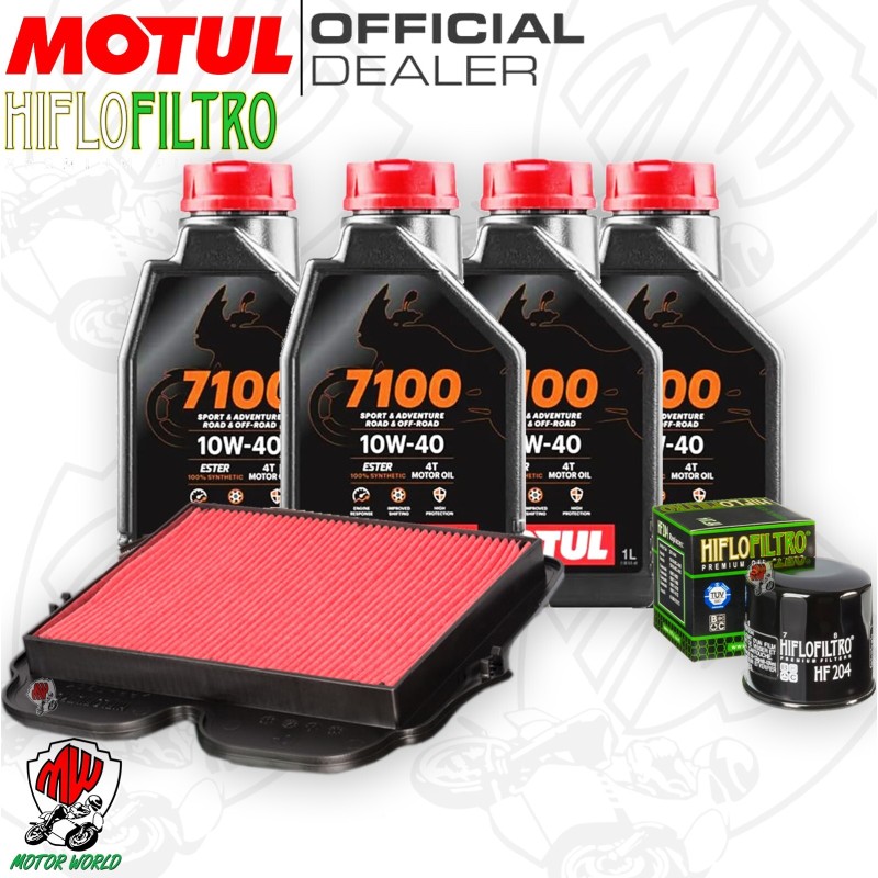 Kit tagliando Olio Motul 7100 10W40 + Filtri HONDA VFR 1200 XD 2012 Crosstourer