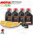 Kit tagliando Olio Motul 7100 10W50 + Filtri KAWASAKI Ninja ZZR 600 2005