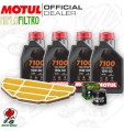 Kit tagliando Olio Motul 7100 15W50 + Filtri KAWASAKI Ninja ZZR 600 2005