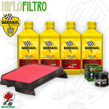 Kit tagliando Olio BARDAHL XTC 10W40 + Filtri HONDA XL 1000 V ABS 2004 Varadero