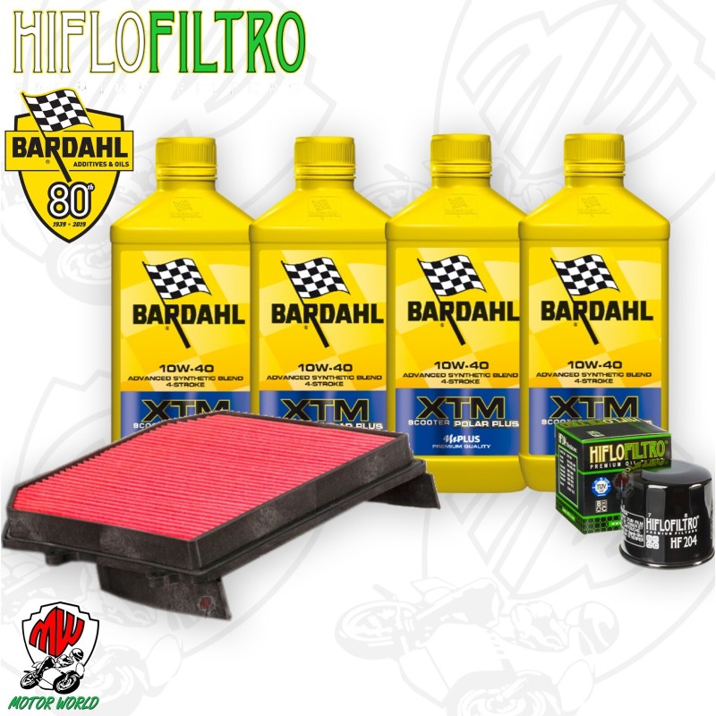 Kit tagliando Olio BARDAHL XTM 10W40 + Filtri HONDA XL 1000 V ABS 2004 Varadero
