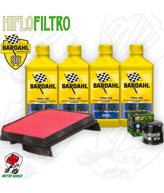Kit tagliando Olio BARDAHL XTM 10W40 + Filtri HONDA XL 1000 V ABS 2004 Varadero