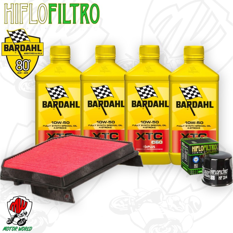 Kit tagliando Olio BARDAHL XTC 10W50 + Filtri HONDA XL 1000 V ABS 2004 Varadero Kit tagliando Olio BARDAHL XTC 10W50 + Filtri HONDA XL 1000 V ABS 2004 Varadero