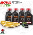 Kit tagliando Olio Motul 7100 10W60 + Filtri KAWASAKI Ninja ZZR 600 2005