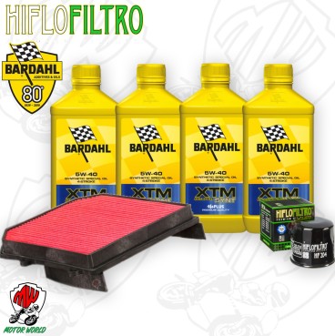 Kit tagliando Olio BARDAHL XTM 5W40 + Filtri  HONDA XL 1000 V ABS 2004 Varadero