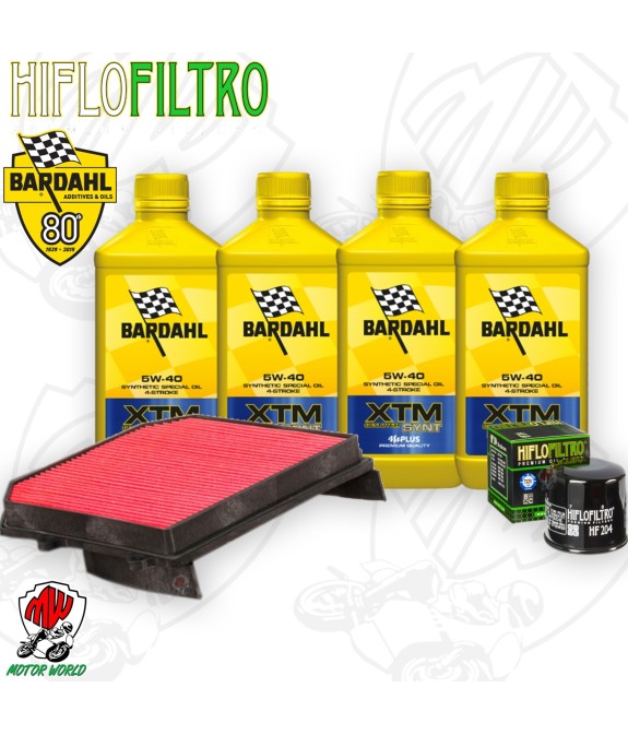 Kit tagliando Olio BARDAHL XTM 5W40 + Filtri  HONDA XL 1000 V ABS 2004 Varadero