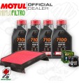 Kit tagliando Olio Motul 7100 10W50 + Filtri HONDA XL 1000 V ABS 2004 Varadero