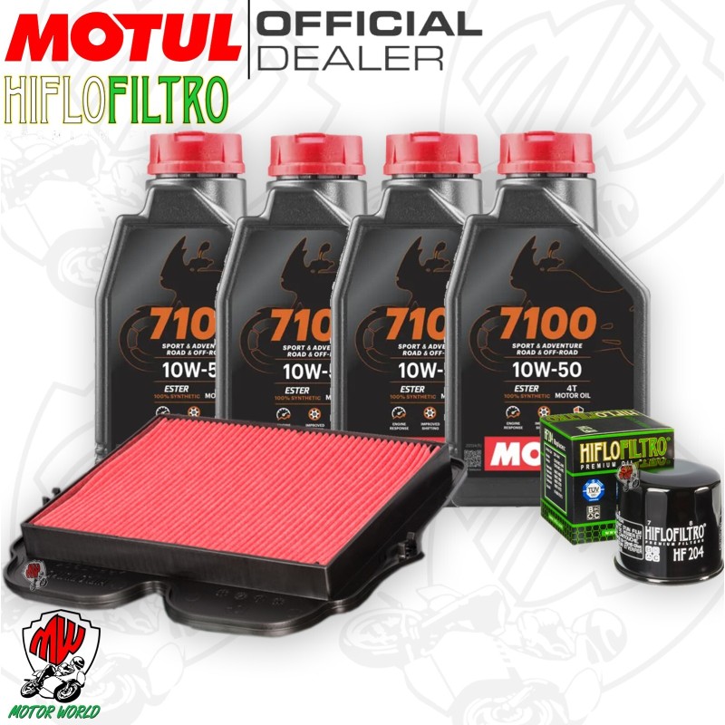 Kit tagliando Olio Motul 7100 10W50 + Filtri HONDA VFR 1200 XD 2012 Crosstourer