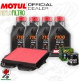 Kit tagliando Olio Motul 7100 10W50 + Filtri HONDA VFR 1200 XD 2012 Crosstourer