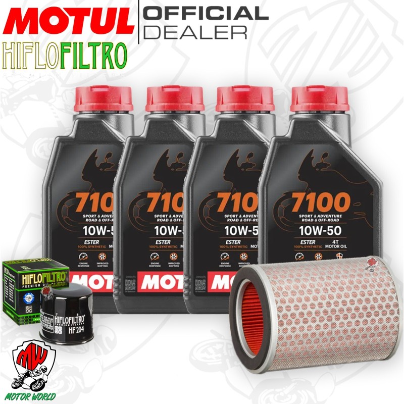 Kit tagliando Olio Motul 7100 10W50 + Filtri HONDA CBF 919 Hornet 2004