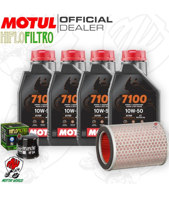 Kit tagliando Olio Motul 7100 10W50 + Filtri HONDA CBF 919 Hornet 2004