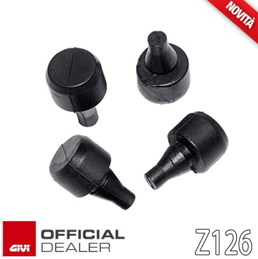 Z126  GIVI RICAMBIO 4 GOMMINI PIASTRA GIVI MONORACK / WINGRACK / MONOKEY