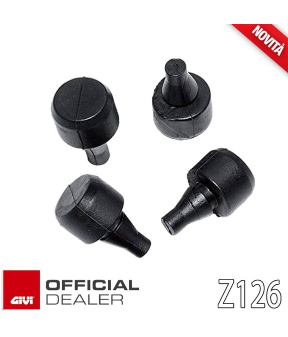 Z126  GIVI RICAMBIO 4 GOMMINI PIASTRA GIVI MONORACK / WINGRACK / MONOKEY
