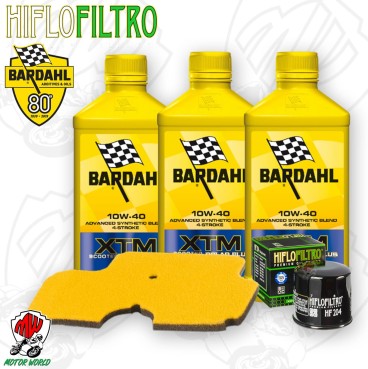 Kit tagliando Olio BARDAHL XTM 10W40 + Filtri KAWASAKI ER-6F 650 ABS 2006