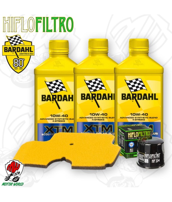 Kit tagliando Olio BARDAHL XTM 10W40 + Filtri KAWASAKI ER-6F 650 ABS 2006