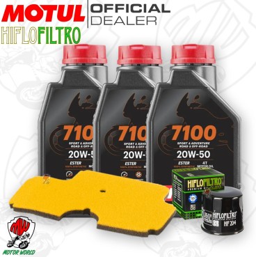 Kit tagliando Olio Motul 7100 20W50 + Filtri KAWASAKI ER-6F 650 ABS 2006