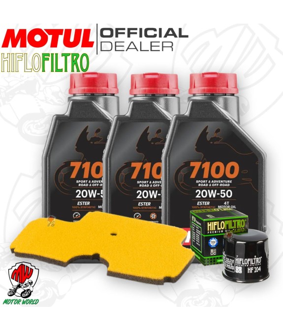 Kit tagliando Olio Motul 7100 20W50 + Filtri KAWASAKI ER-6F 650 ABS 2006