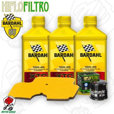 Kit tagliando Olio BARDAHL XTC 10W40 + Filtri KAWASAKI ER-6F 650 ABS 2006