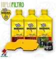 Kit tagliando Olio BARDAHL XTC 10W40 + Filtri KAWASAKI ER-6F 650 ABS 2006