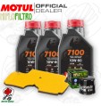 Kit tagliando Olio Motul 7100 10W60 + Filtri KAWASAKI ER-6F 650 ABS 2006