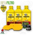 Kit tagliando Olio BARDAHL XTC 15W50 + Filtri KAWASAKI ER-6F 650 ABS 2006