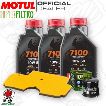 Kit tagliando Olio Motul 7100 10W50 + Filtri KAWASAKI ER-6F 650 ABS 2006