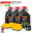 Kit tagliando Olio Motul 7100 10W50 + Filtri KAWASAKI ER-6F 650 ABS 2006