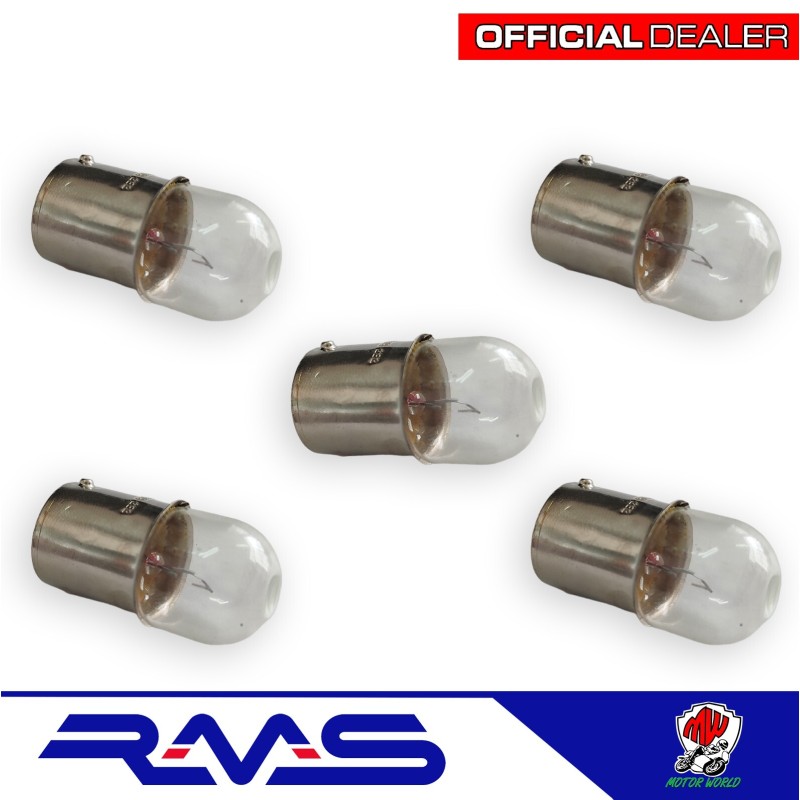 KIT 5 LAMPADINE 12 VOLT 10w LUCE BIANCA