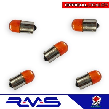 KIT 5 LAMPADINE 12 VOLT 10w LUCE ARANCIONE