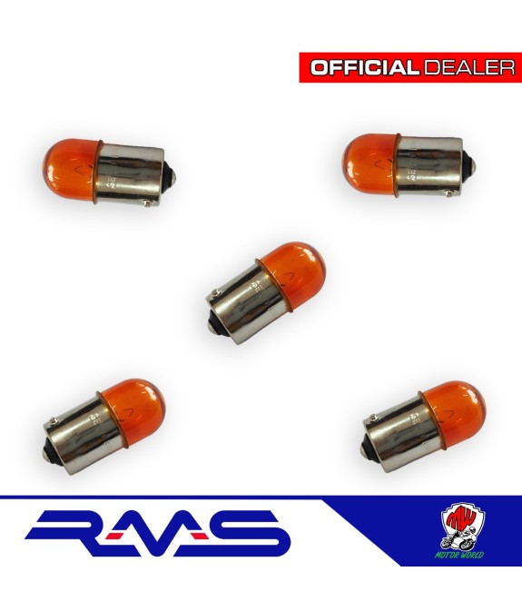 KIT 5 LAMPADINE 12 VOLT 10w LUCE ARANCIONE