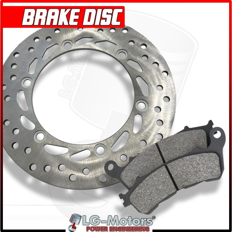 DISCO FRENO LG-MOTORS 256 X 144 SPESSORE 4.5 mm - 6 FORI SVASATI + PASTIGLIE