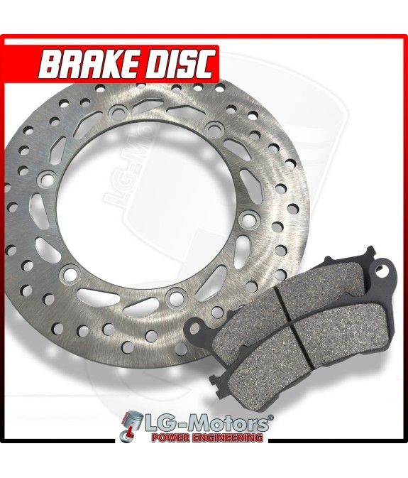DISCO FRENO LG-MOTORS 256 X 144 SPESSORE 4.5 mm - 6 FORI SVASATI + PASTIGLIE