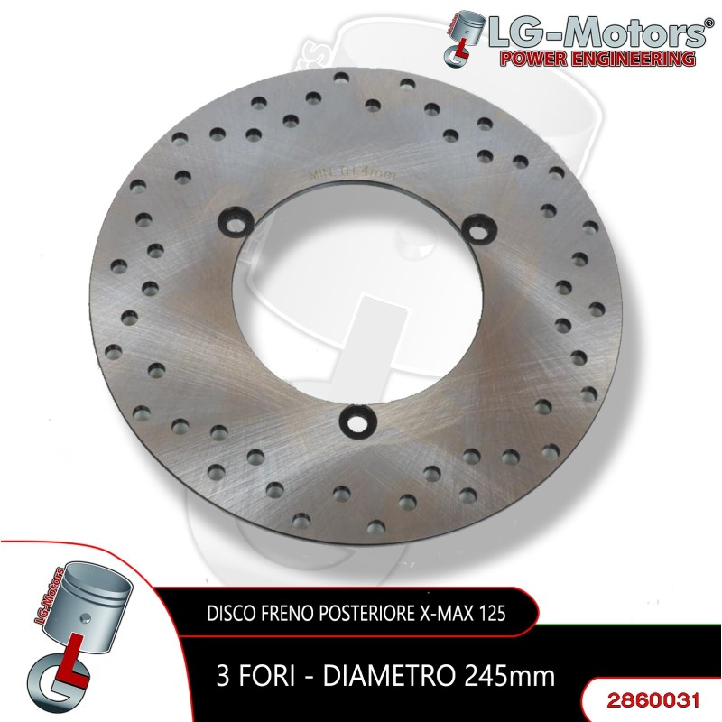 DISCO FRENO POSTERIORE 3 FORI LG-MOTORS PER YAMAHA X-MAX 125