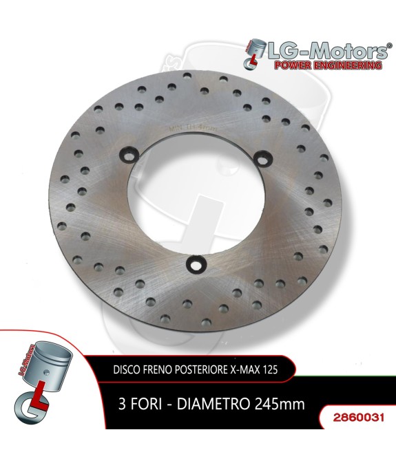DISCO FRENO POSTERIORE 3 FORI LG-MOTORS PER YAMAHA X-MAX 125