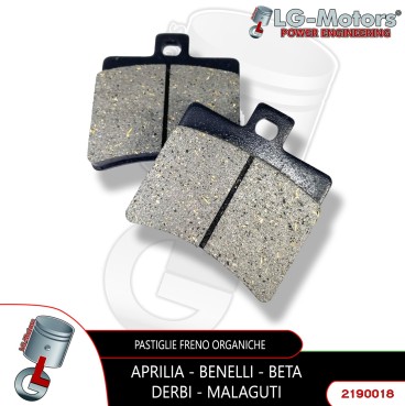 PASTIGLIE FRENO ORGANICHE LG MOTORS SCOOTER APRILIA - BENELLI - DERBI - MALAGUTI