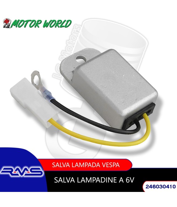 REGOLATORE DI TENSIONE 6V VESPA LAMBRETTA APE SALVALAMPADA UNIVERSALE MOTO EPOCA