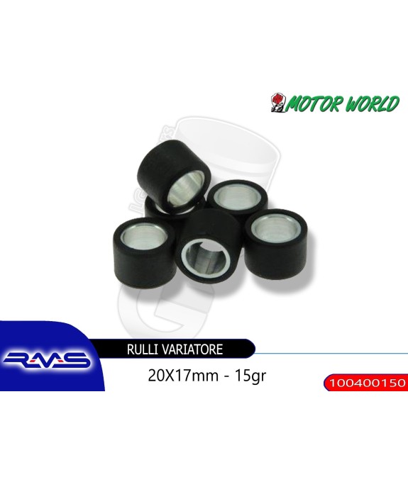 RULLI RMS PER VARIATORE MULTIVAR 20x17 15gr VESPA GTS SUPER 300 ie