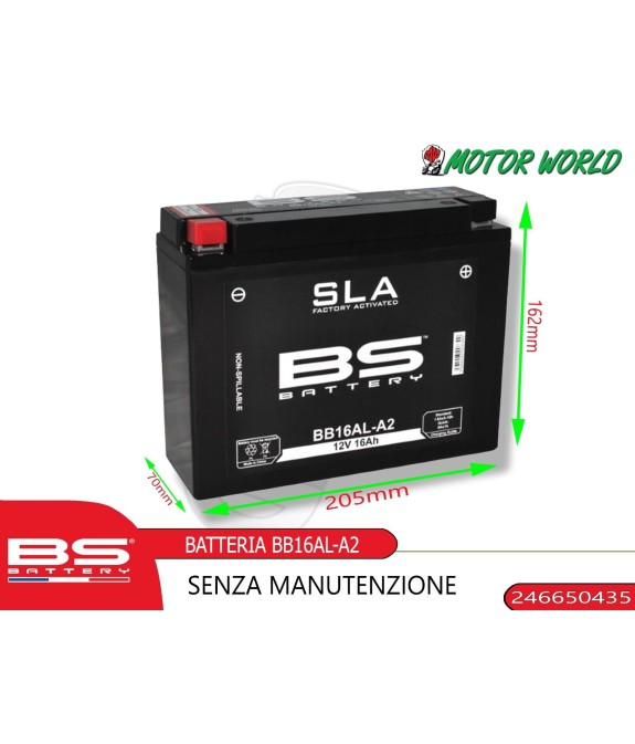 BS BATTERY BATTERIA SENZA MANUTENZIONE BB16AL-A2