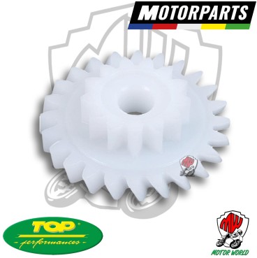INGRANAGGIO DOPPIO Z13/24 PER POMPA ACQUA E OLIO PER MOTO MOTORE MINARELLI AM6